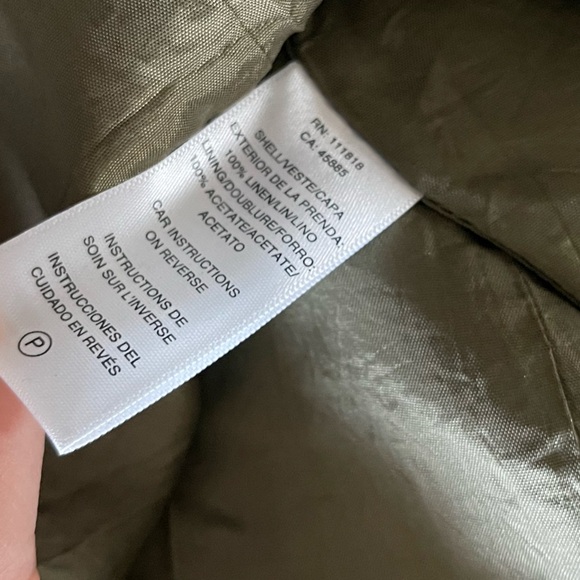 Michael Kors| Linen Printed Strapless Dress in Neutral Chevron Print, Size 6••• - Picture 10 of 12